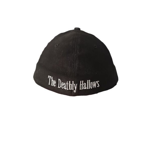 Wizarding World of Harry Potter Deathly Hallows Hat Black Embroidered Cap Sz M/L - Picture 2 of 7